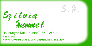 szilvia hummel business card